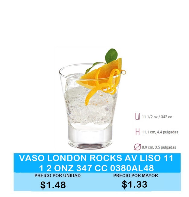VASO LONDON ROCKS AV LISO WHISKY 0380AL48
