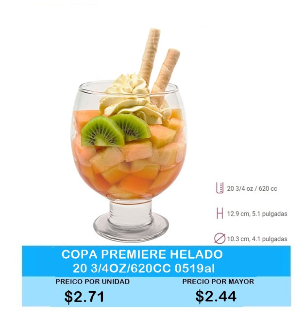 Copa premier Helado