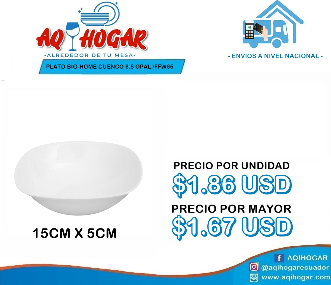 Plato BigHome Cuenco 6.5 OPAL