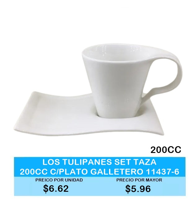 LOS TULIPANES 200CC CON PLATO GALLETERO