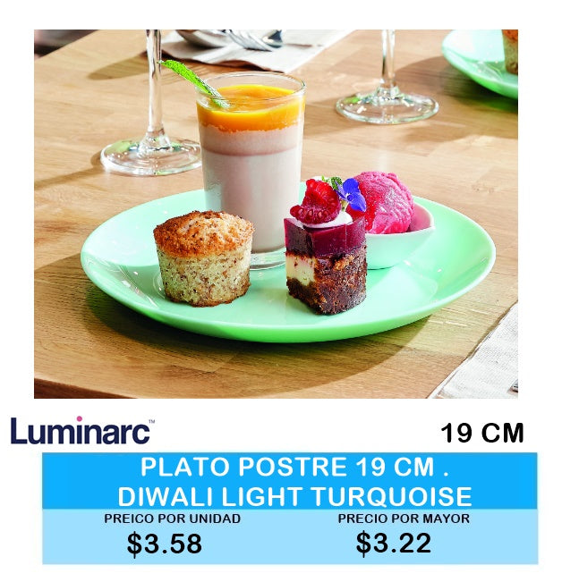 PLATO POSTRE 19CM DIWALI LIGHT TURQUOISE