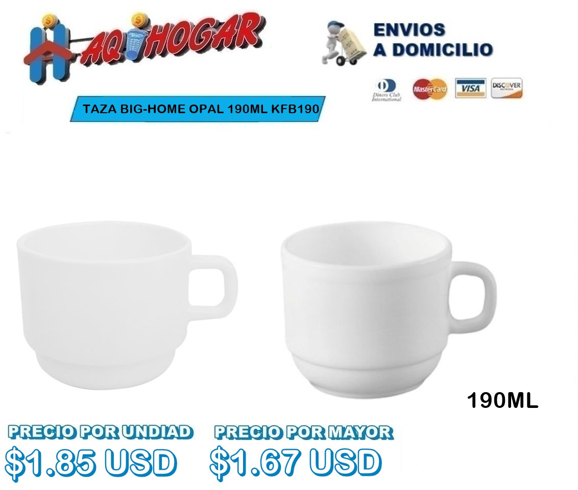 Taza Big-Home Opal 190 ML