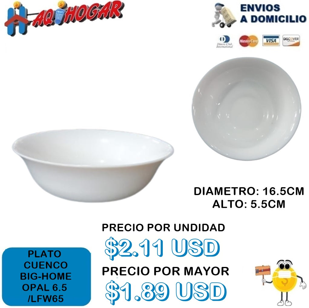 Plato Cuenco BIG-HOME OPAL 6.5