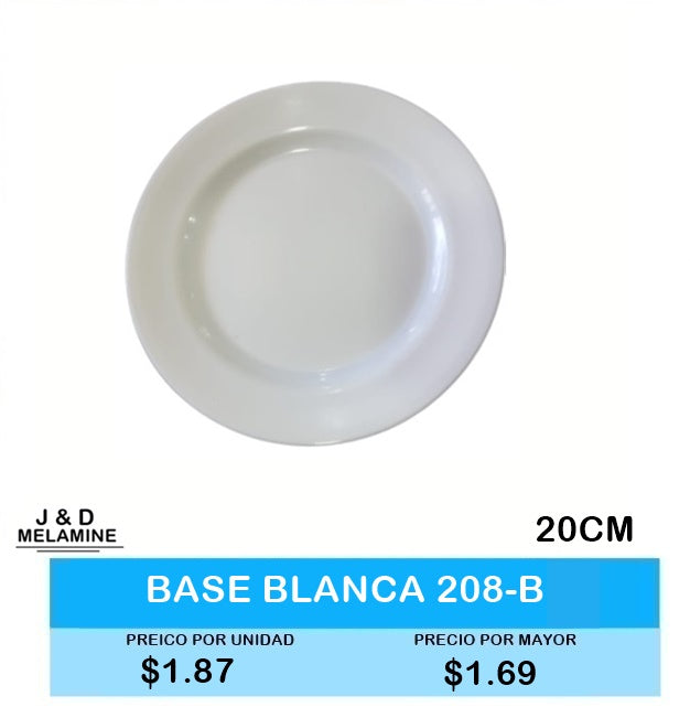 PLATO BASE BLANCO 20CM 108-B