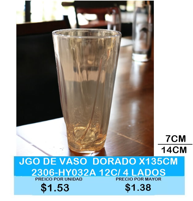 VASO DORADO 7CM/14CM