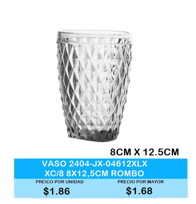 VASO ROMBO 8CM X 12.5CM