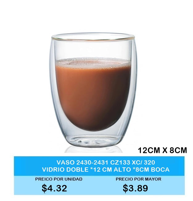 VASO VIDRIO DOBLE FONDO