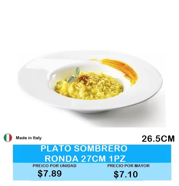 PLATO SOMBRERO RONDA 27CM