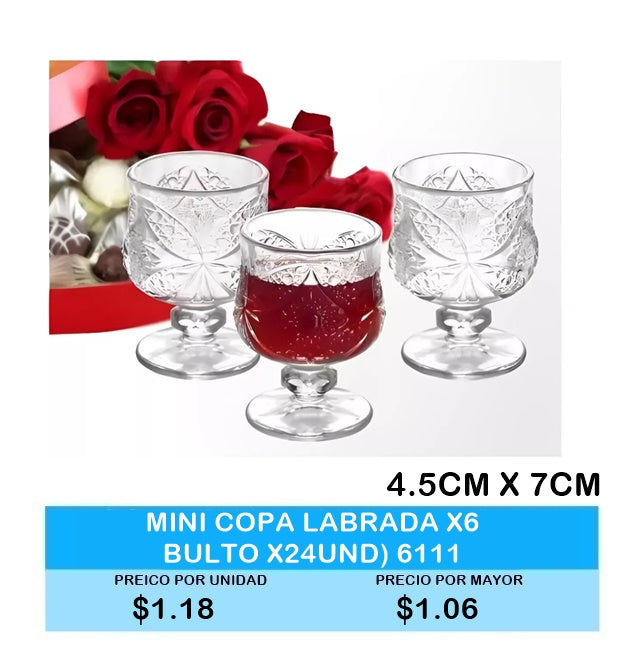 Mini Copa Labrada 4.5cm X 7cm
