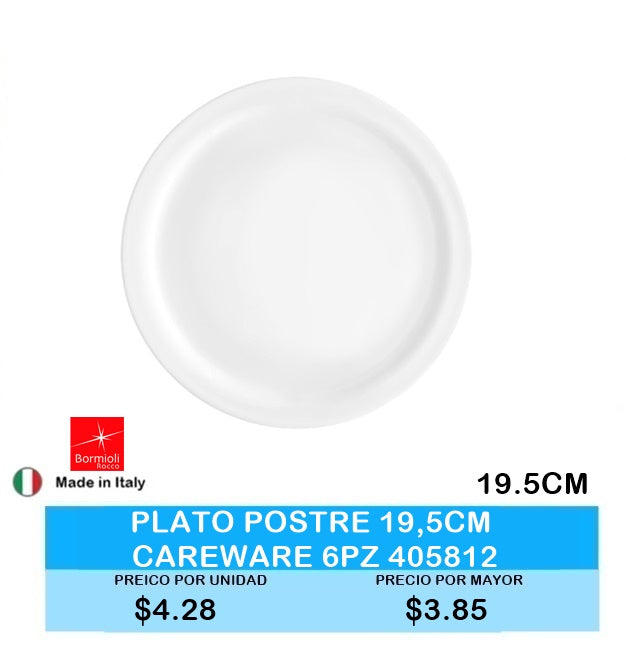 PLATO POSTRE 19.5CM CAREWARE