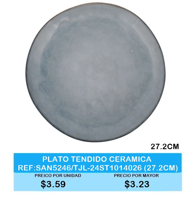 PLATO TENDIDO CERAMICA 27.2CM