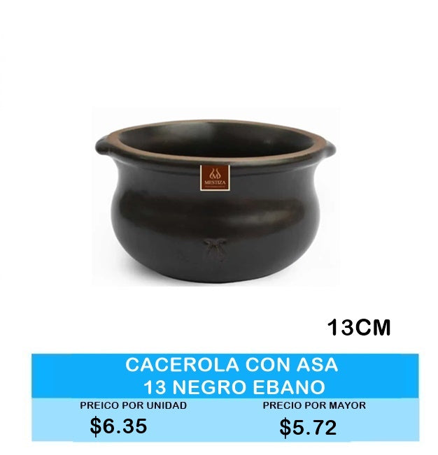 Cacerola con asa 13cm Negro Ebano