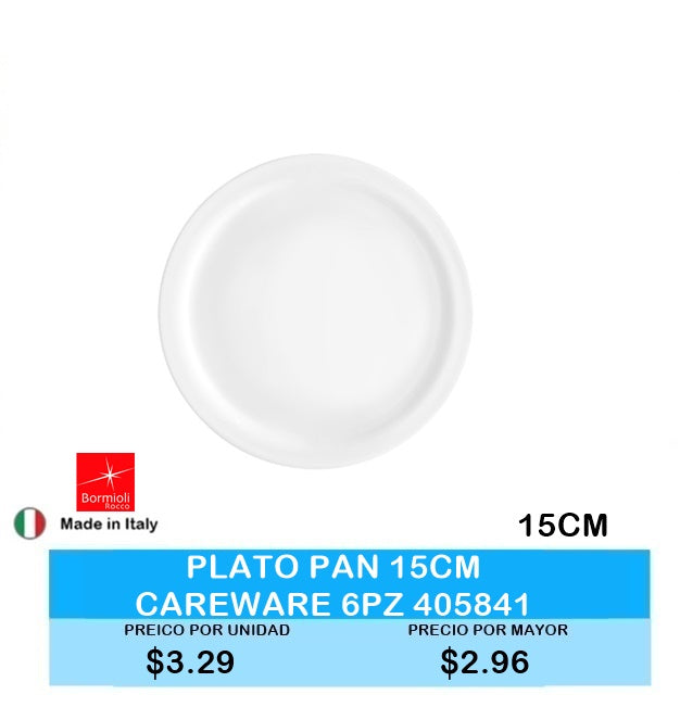 Plato pan 15 cm careware 6 pz