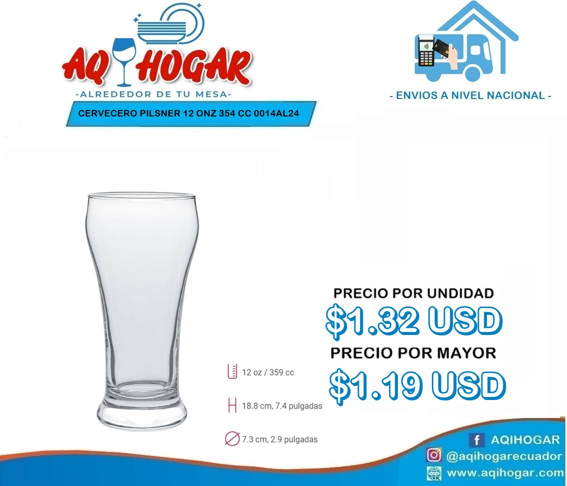 Cervecero Pilsner 12 OZ/ 354 CC