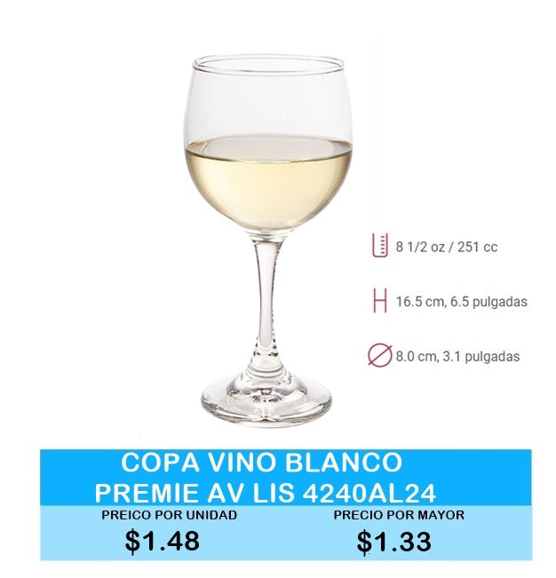 Copa Vino Blanco Premie AV Liso