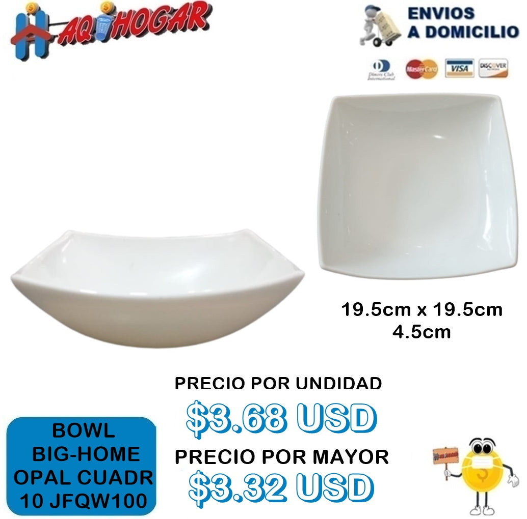 Bowl Big-Home Opal Cuadrado