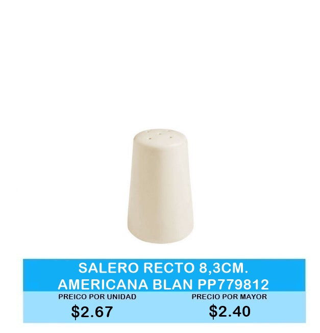 SALERO CORONA RECTO 8.3CM AMERICANA BLANCO
