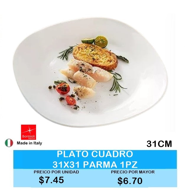 PLATO CUADRO 31X 31 PARMA