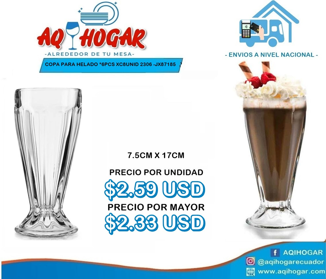 Copa para Helado 6PCS XC8UNID 2306-JX87185