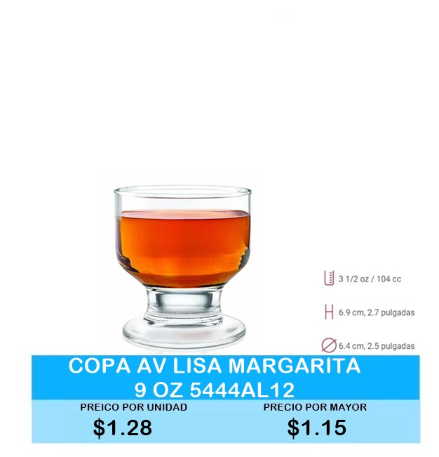 COPA AV LISA MARGARITA 9OZ 0544AL12