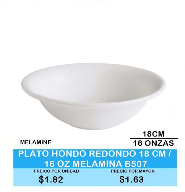 PLATO HONDO REDONDO 18CM 16OZ