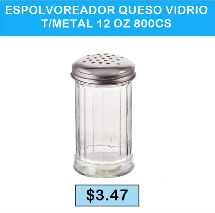 ESPOLVOREADOR QUESO VIDRIO METAL 12OZ