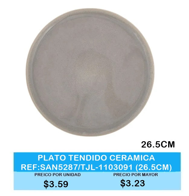 Plato tendido cerámica