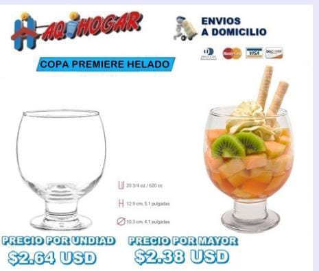 Copa premier Helado