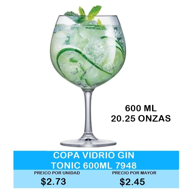 COPA VIDRIO GIIN TONIC 600ML 7948