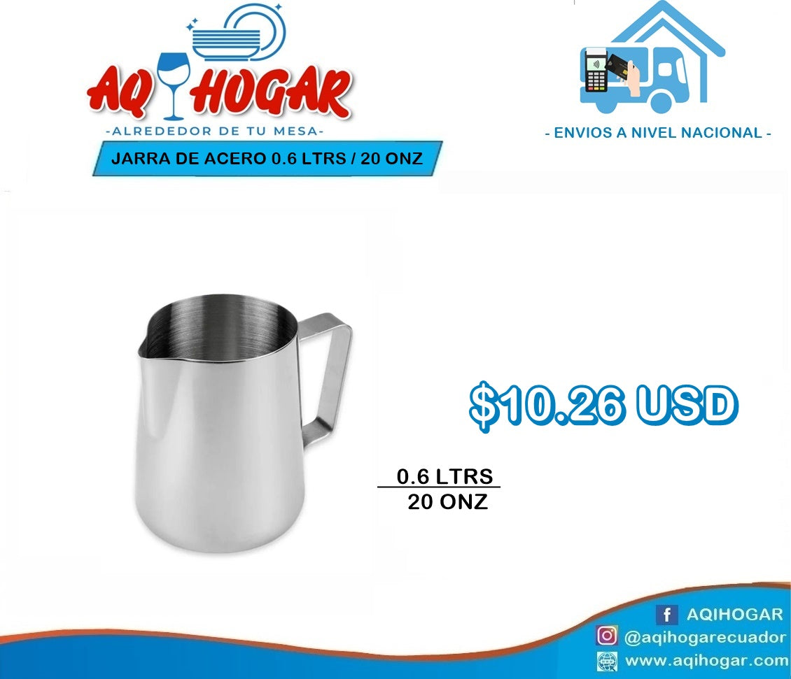 Jarra de Acero 0.6 LTRS./20 OZ. Sunnex