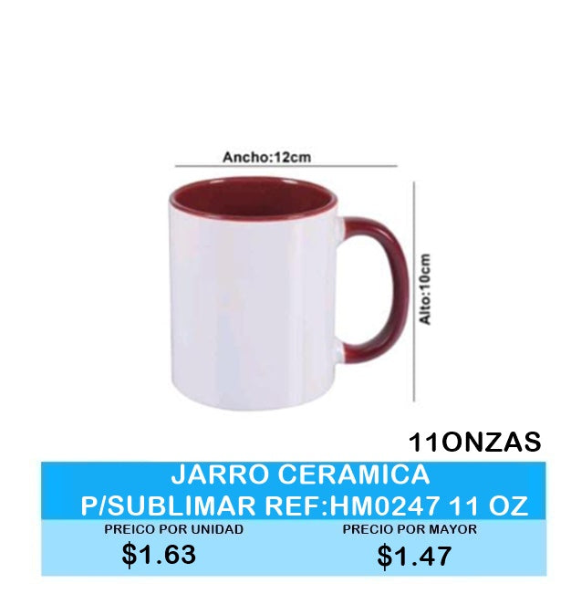 JARRO CERAMICA P/SUBLIMAR 11 ONZAS