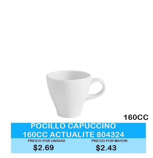 Pocillo Capuccino 160CC ACTUALITE BLANCO