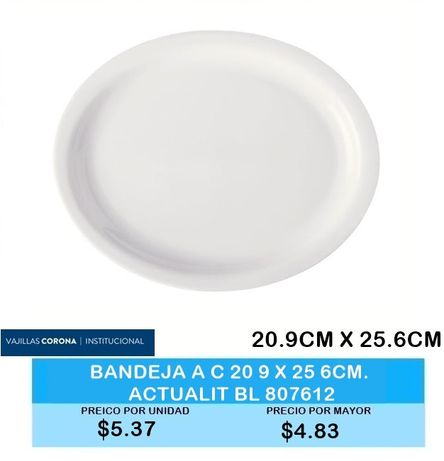 BANDEJA 20.9CM X 25.6CM ACTUALITE BLANCO