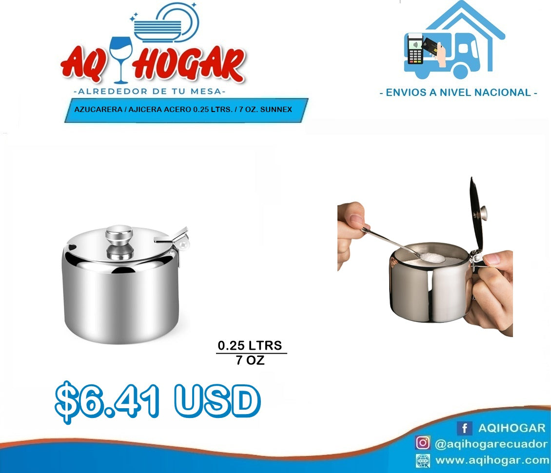 Azucarera/ Ajicera Acero 0.25 LTRS./7 OZ Sunnex