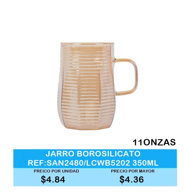 JARRO BOROSILICATO 350ML 11 ONZAS