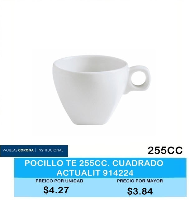 POCILLO TÉ 255CC CUADRADO ACTUALITE 914224
