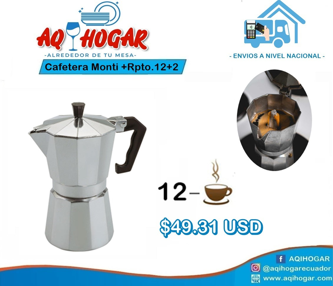 Cafetera Monti+Rpto. 12+2