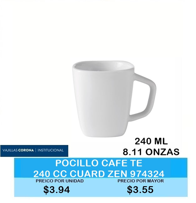 Pocillo Cafe Tè 240 CC Cuadrado ZEN