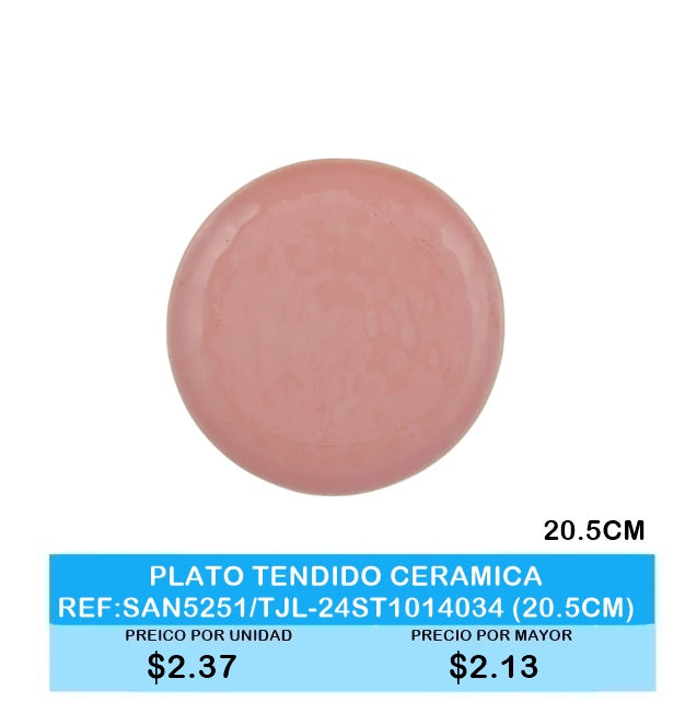 PLATO TENDIDO CERAMICA 20.5CM