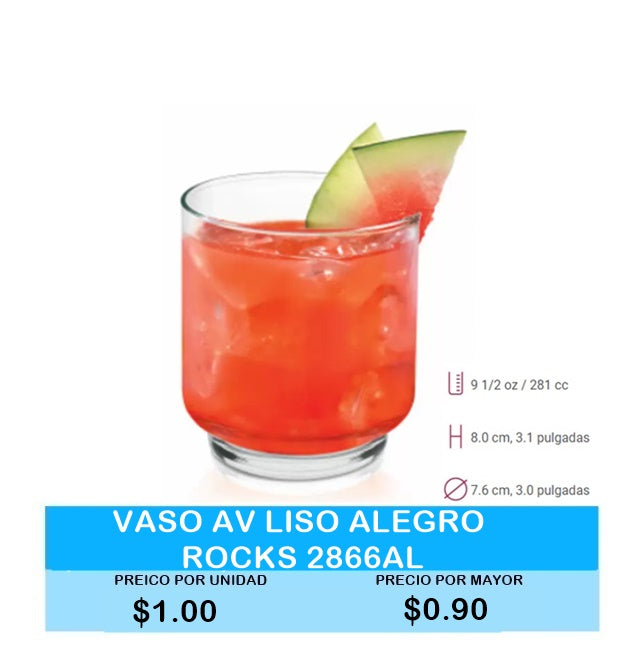 Vaso AV Liso Alegro Rocks