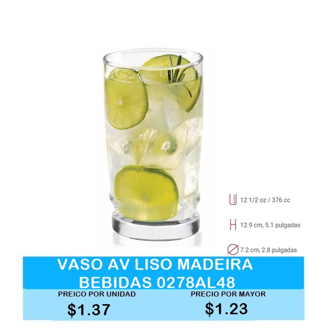 Vaso AV Liso Madeira Bebidas