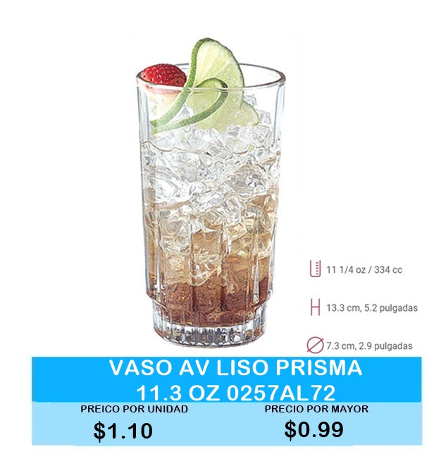 Vaso AV Liso Prisma 11.3 OZ