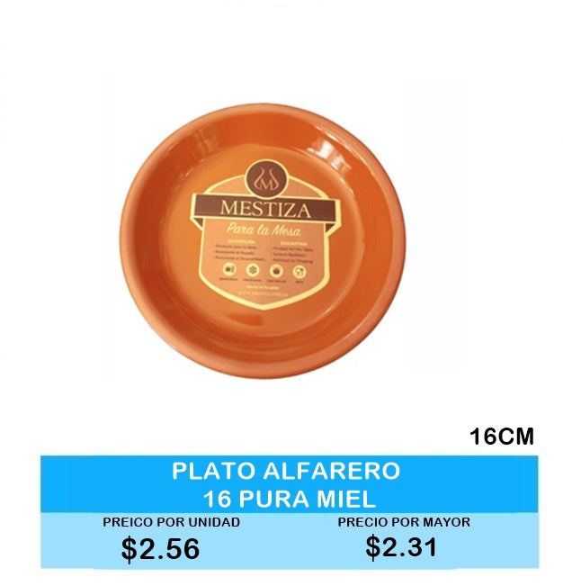 Plato Alfarero 16cm Pura Miel