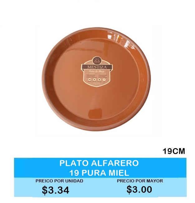 Plato Alfarero 19cm Pura Miel