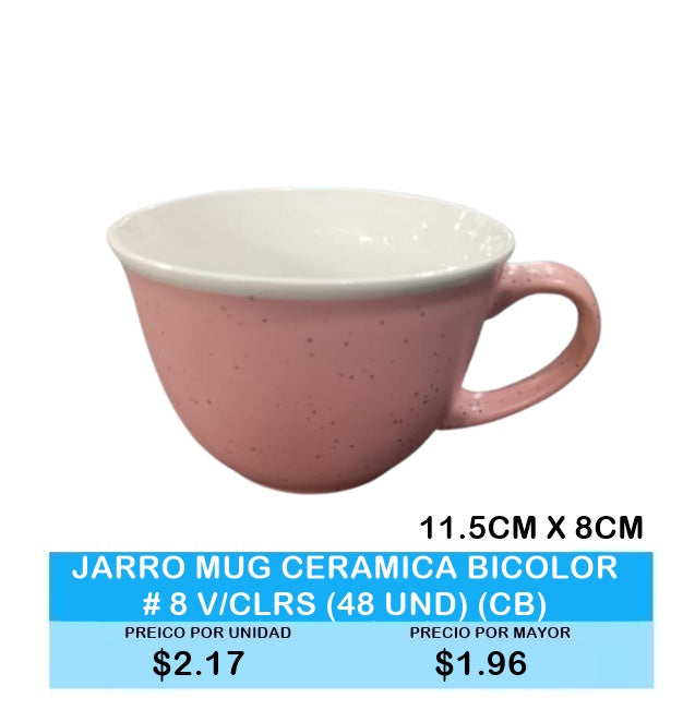 Jarro Mug Ceramica color #8 V/COLRS