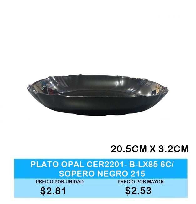 Plato Opal Sopero Negro