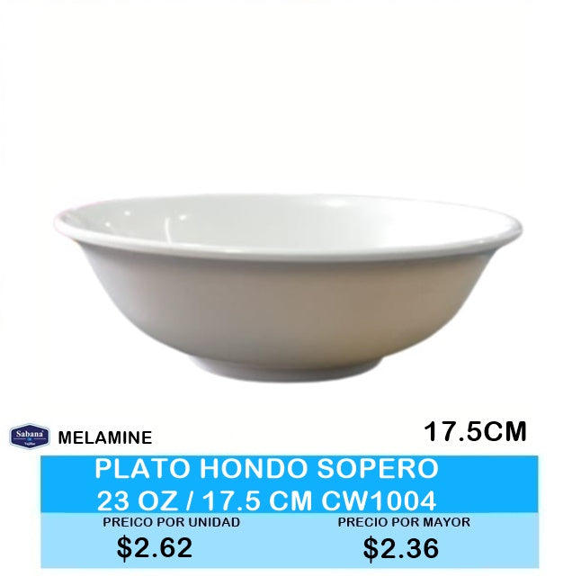 PLATO HONDO SOPERO 23 ONZ/ 17.5CM CW1004