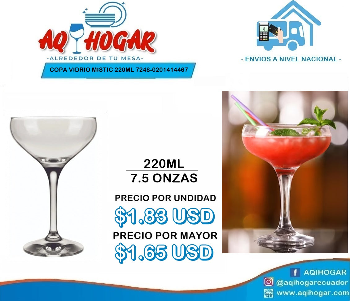 Copa Vidrio Mistic 220ML
