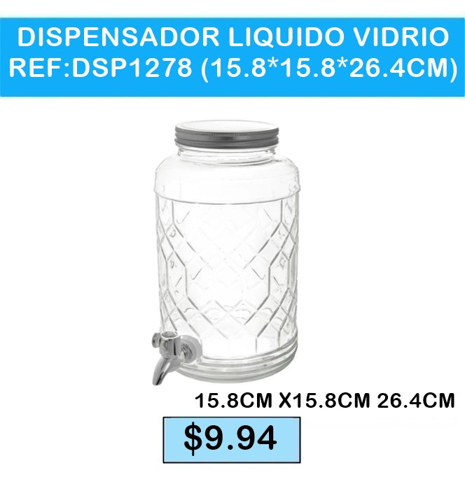DISPENSADOR LIQUIDO VIDRIO DSP1278