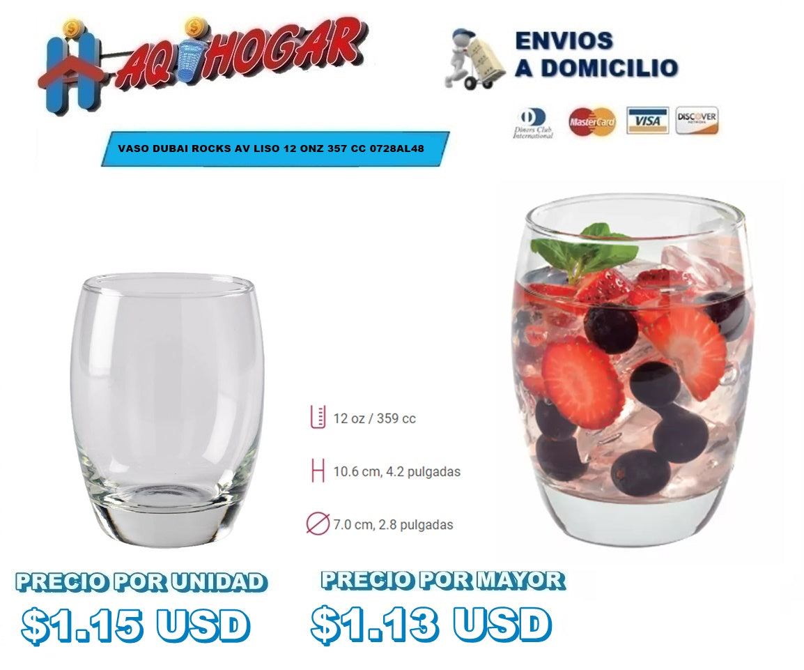 Vaso Dubai Rocks AV Liso 12 ONZ 357 CC